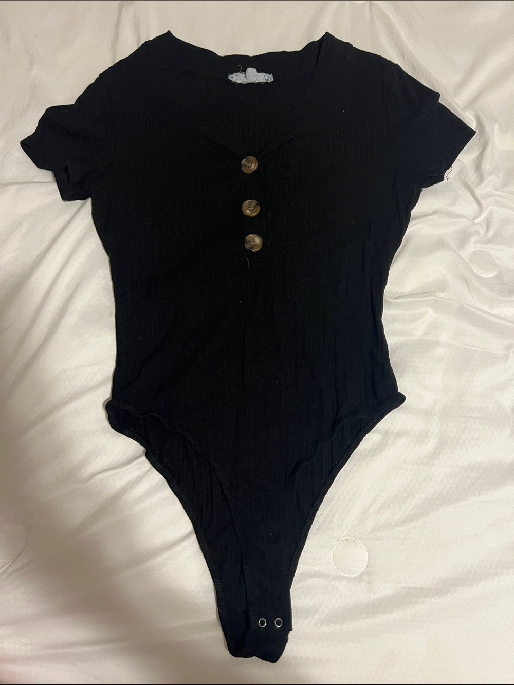 Pink Rose black One-Piece Bodysuit